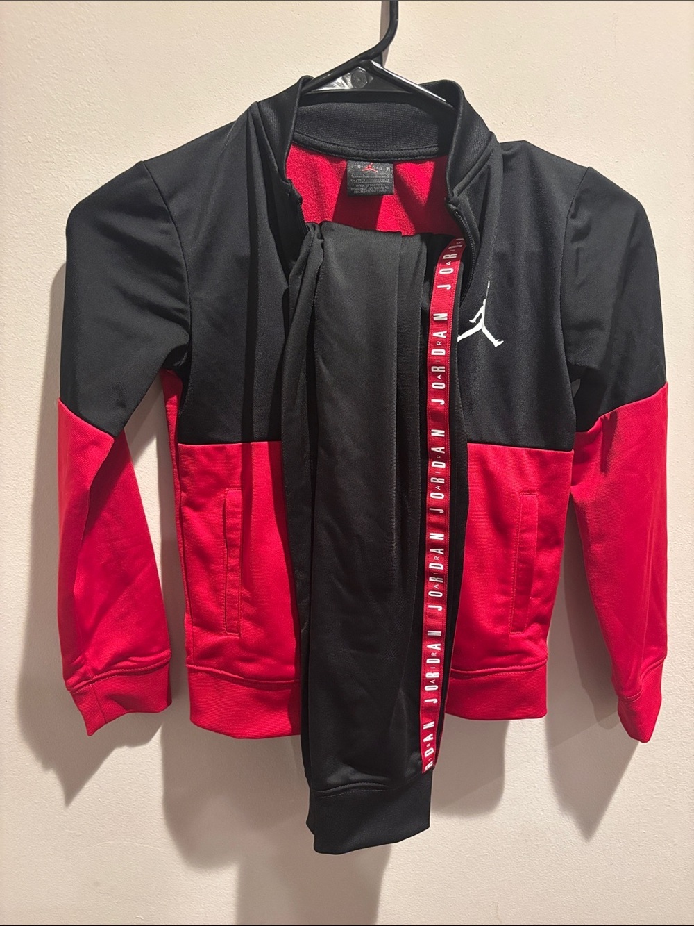 Nike kids Jordan Black & Red Track Jacket & pants set